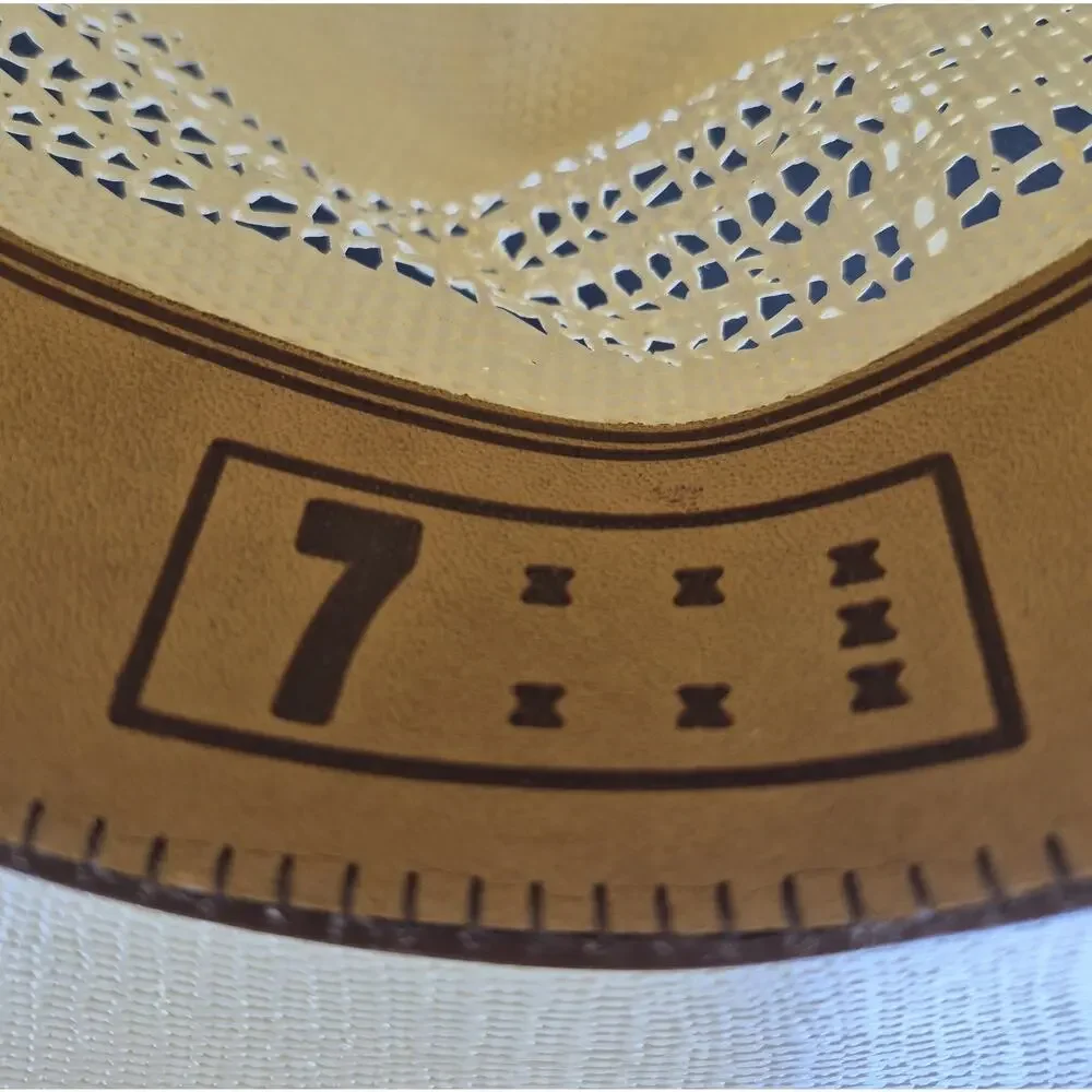 Resistol Denison Double RR Collection 7X Bangora Straw Cowboy Hat Beige